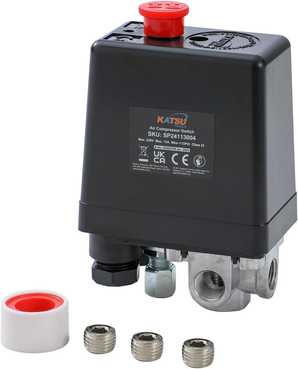 ORAZIO Interruttore Pressione Compressore G1/4" 220V 16A - immagine 2