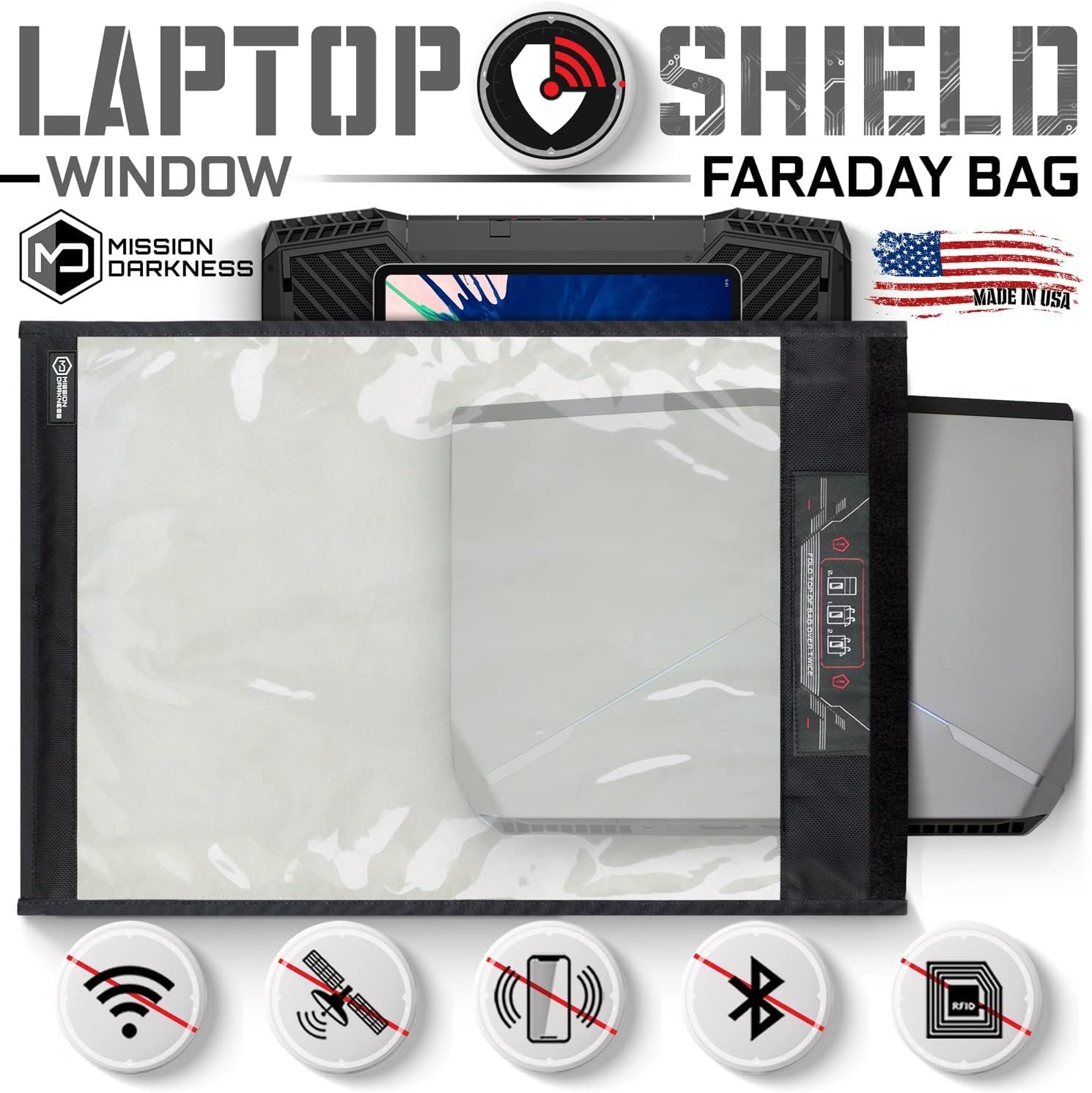 Mission Darkness Window Faraday Bag for Laptops - immagine 7