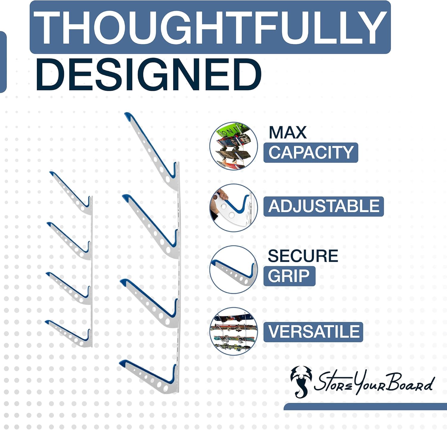 Storeyourboard Wakeboard Rack di Stoccaggio a Parete - immagine 5