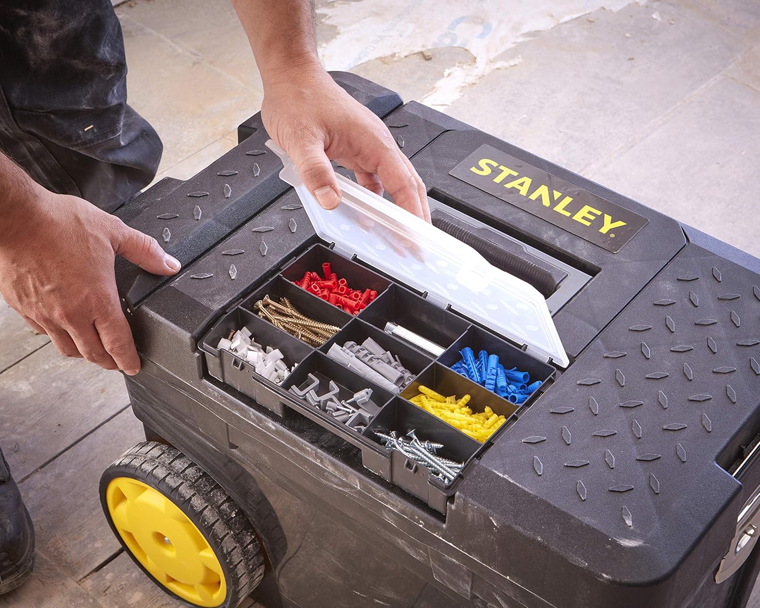 STANLEY 1-97-503 Vasca Porta Utensili con Ruote, 53 L - immagine 7