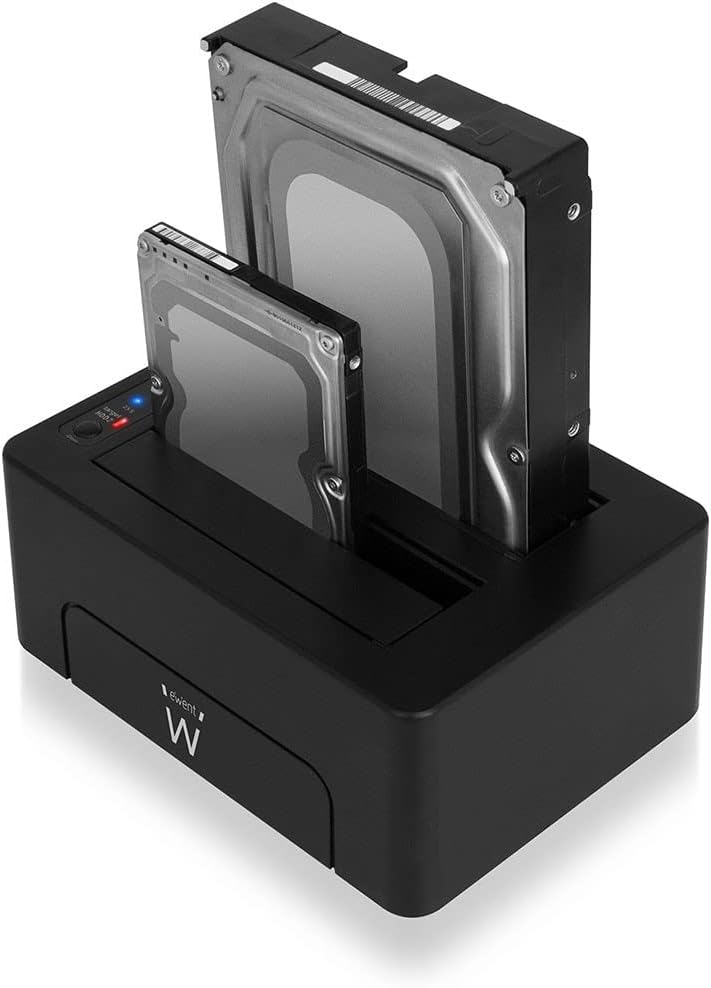 Ewent EW7014 USB 3.0 Docking Station Clone 2-Bay - immagine 1