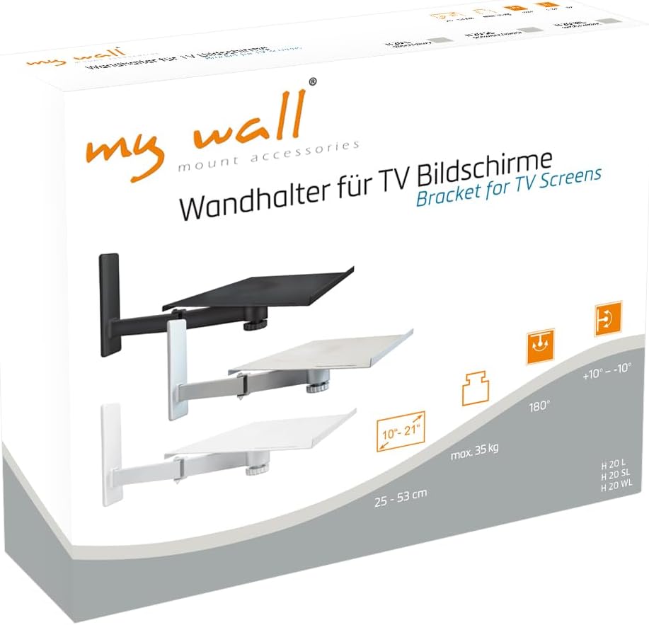 My Wall H20L - Supporto TV da Parete 21", Argento - immagine 4