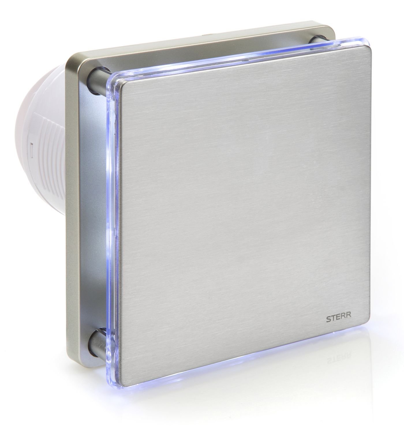 STERR Estrattore D'aria Argento 100 mm LED, Silenzioso, Ventilazione Bagno