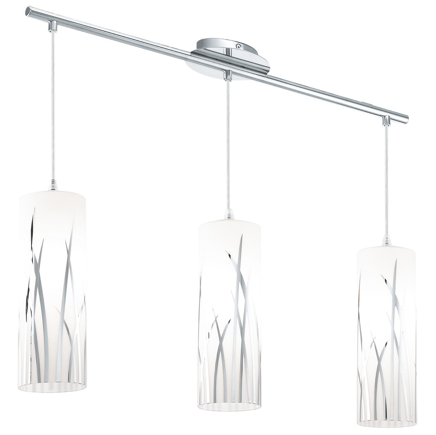 Eglo Rivato - Lampadario a Sospensione 3 Luci E27, Bianco