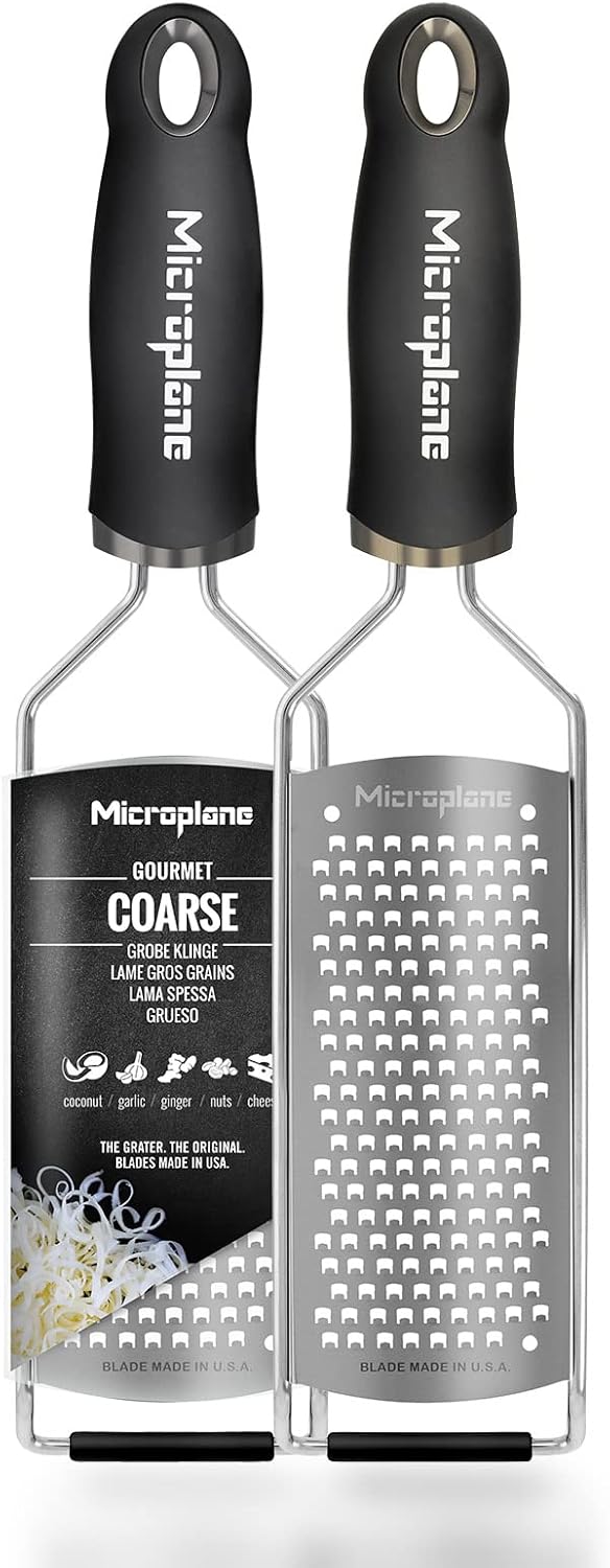 Microplane Grattugia da Cucina Lama Spessa, Nera