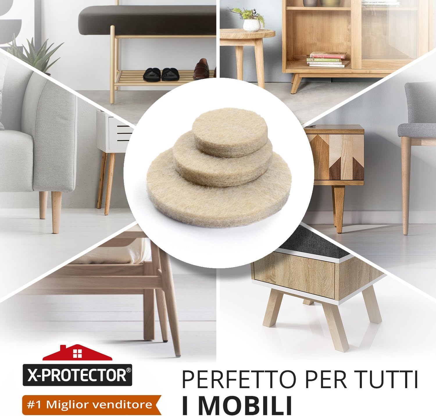 X-protector - Feltrini per Mobili 181 Pezzi - immagine 2