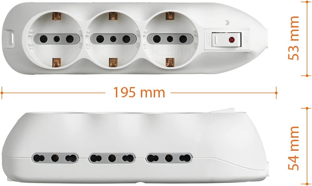 Bticino Ciabatta Multipresa Elettrica 9 Posti, Bianco - immagine 4