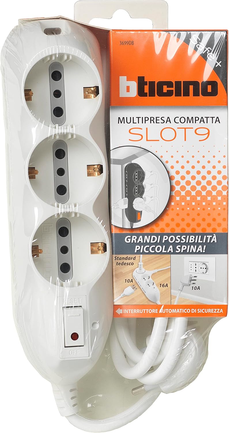 Bticino Ciabatta Multipresa Elettrica 9 Posti, Bianco - immagine 5