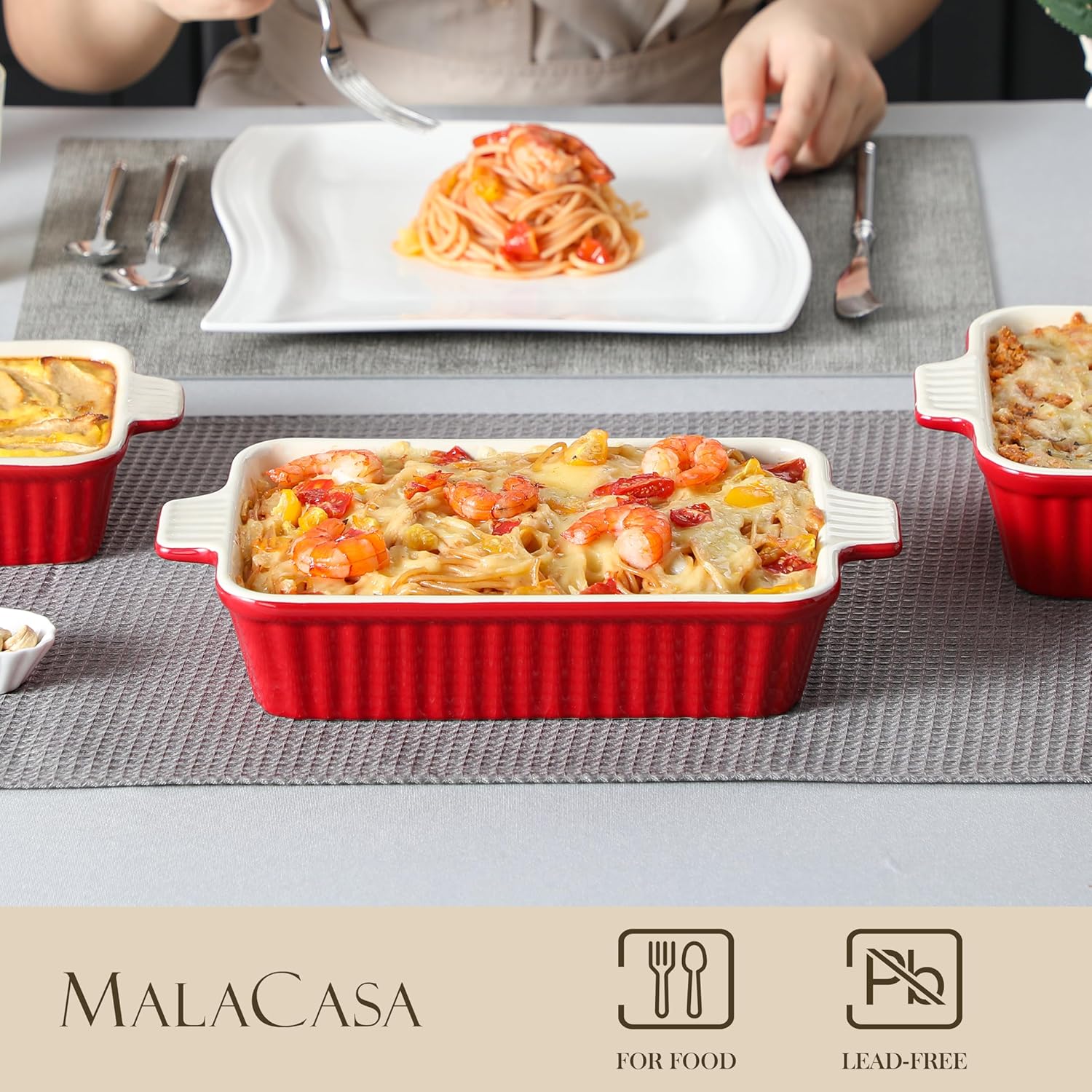 Malacasa Serie BAKE.BAKE Pirofile da Forno in Ceramica - immagine 3