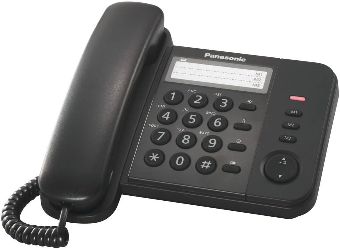 Panasonic KX-TS 520 Telefono Fisso, Nero
