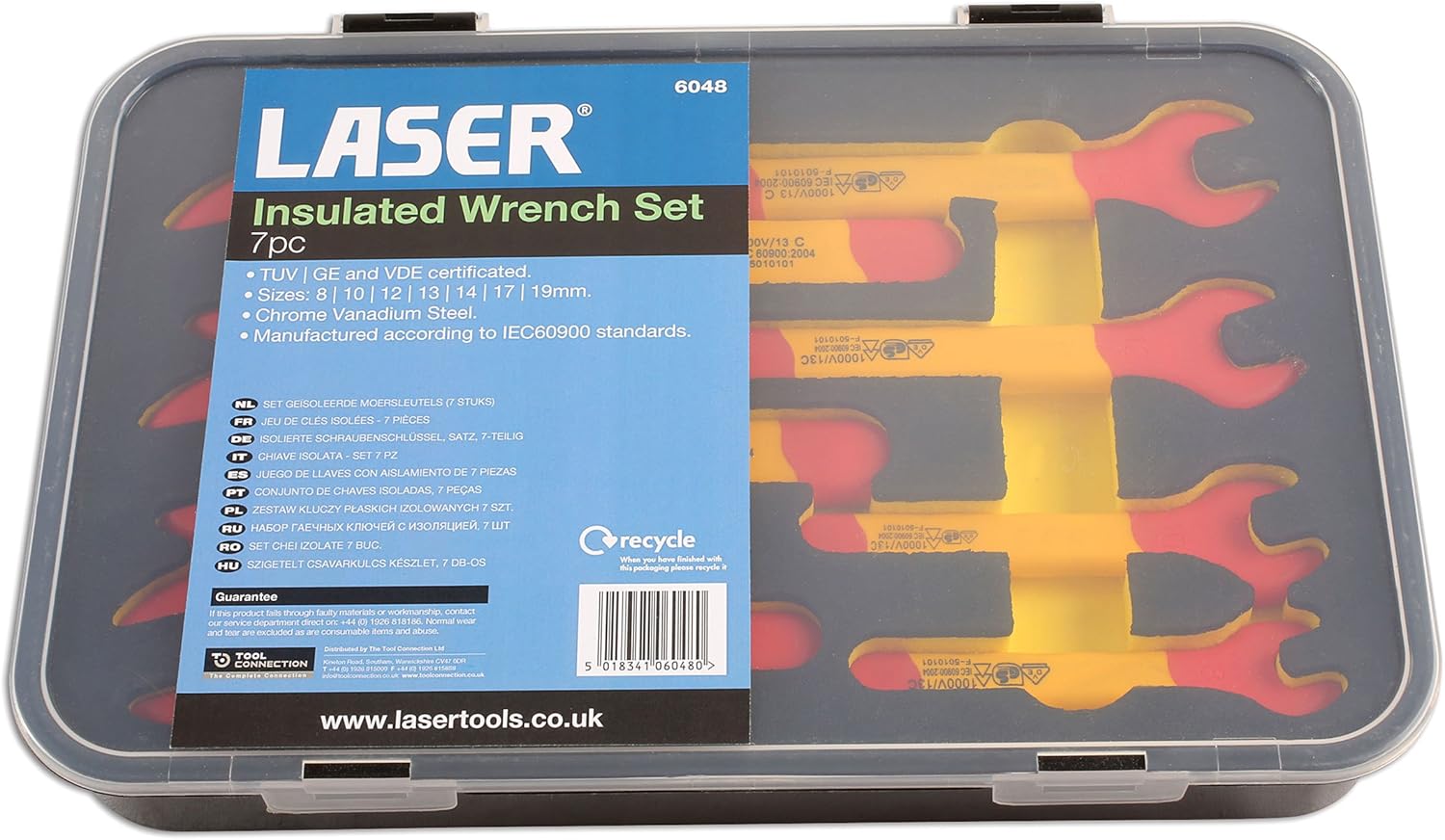 Laser 6048 Insulated Open Ended Spanner Set 7pc - immagine 6