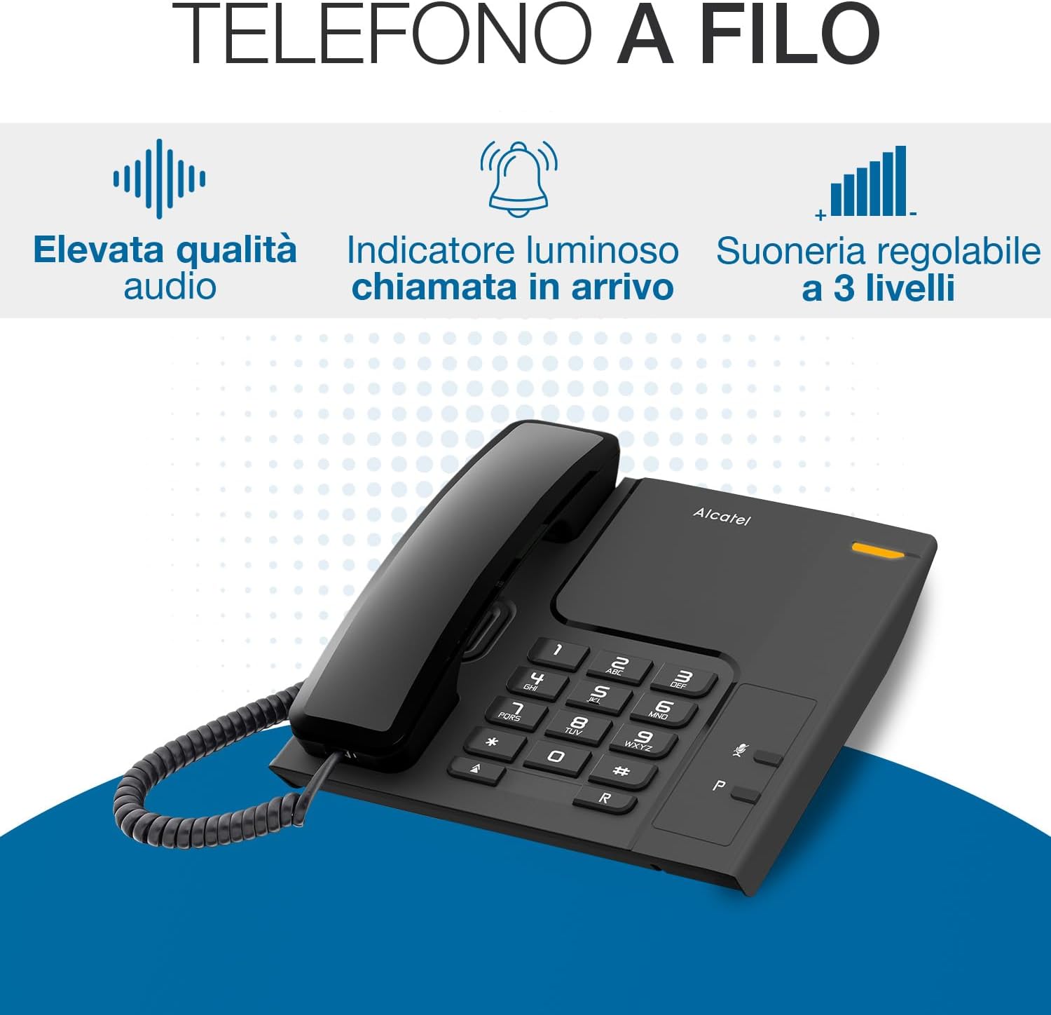Alcatel T26 NERO - Telefono Fisso - immagine 2