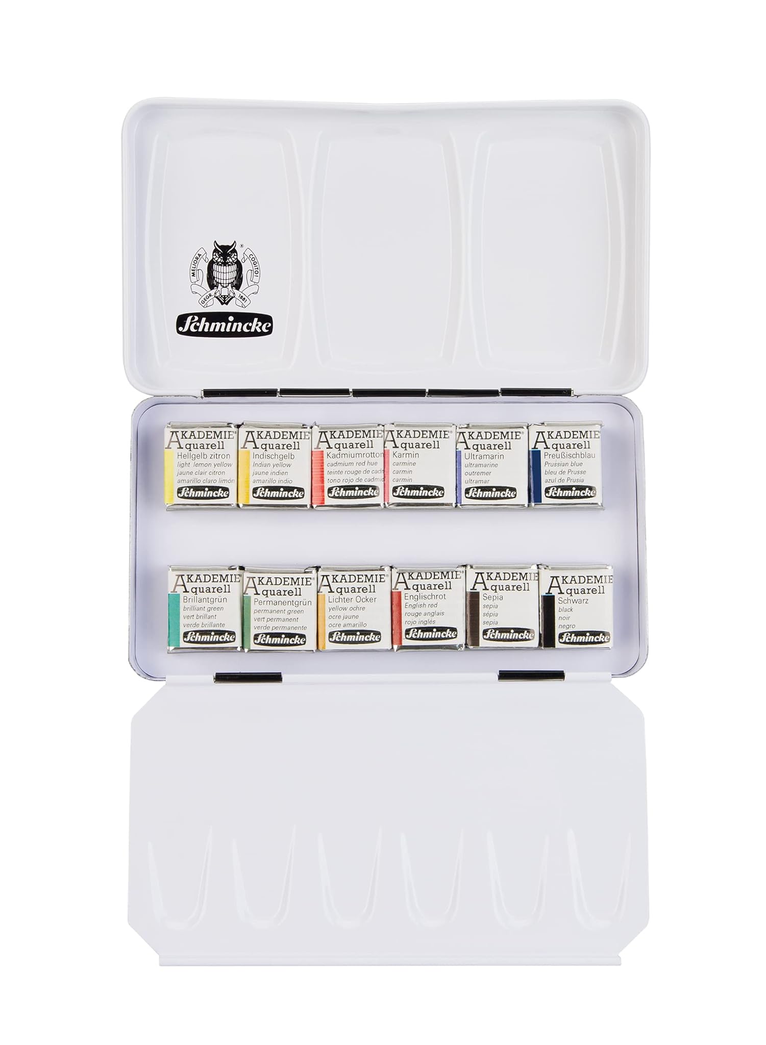 Schmincke AKADEMIE®Aquarell - Scatola 12 Colori 1/2godet