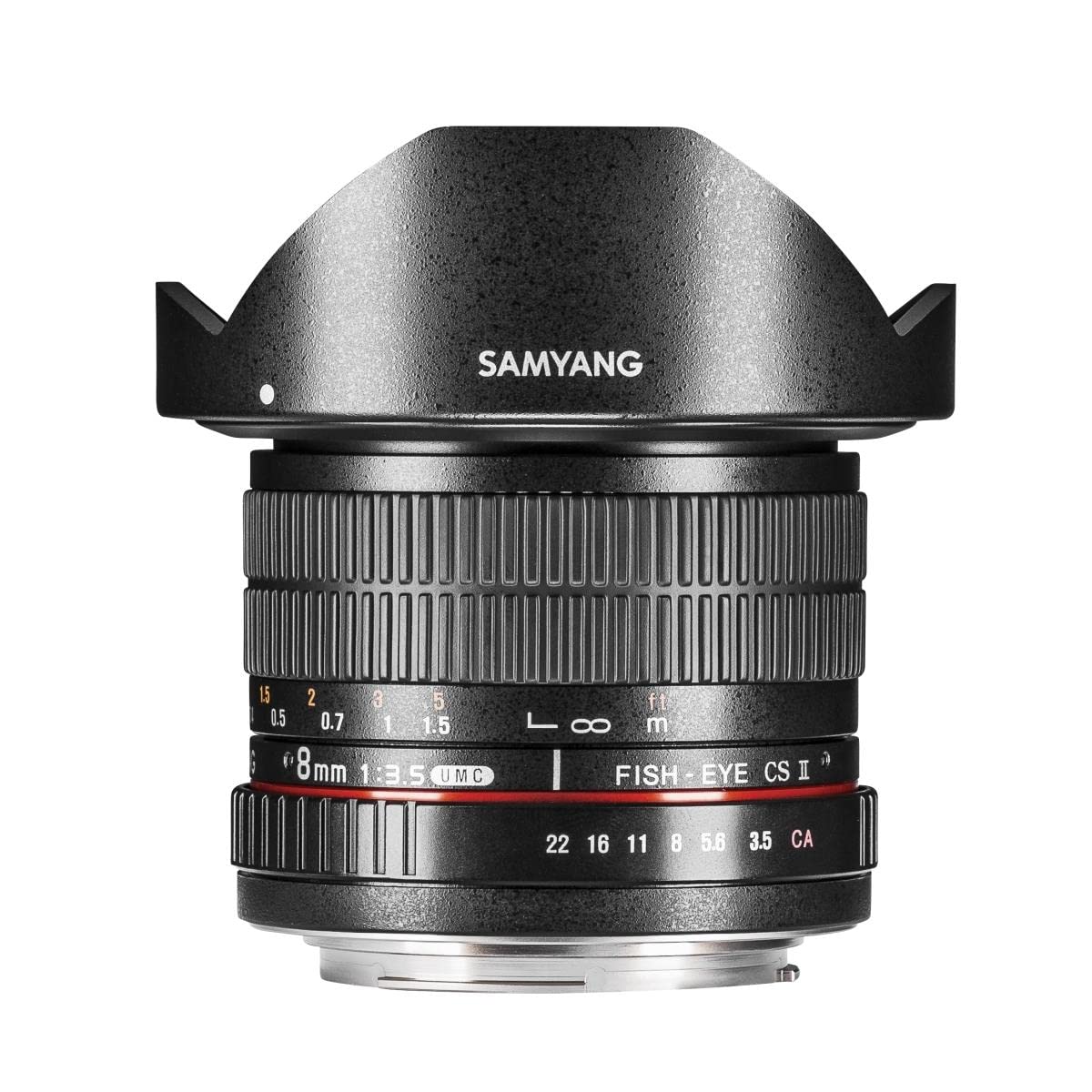 Samyang Obiettivo 8mm F/3.5 UMC Fish-Eye CS II per Sony CS II, Nero