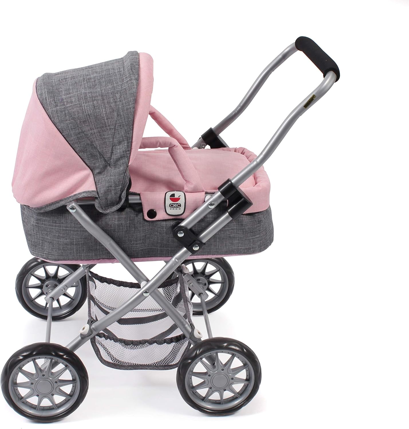 Bayer Chic- Carrozzina Bambola, Colore Grigio e Rosa, 555, da 2 a 5 anni - immagine 2