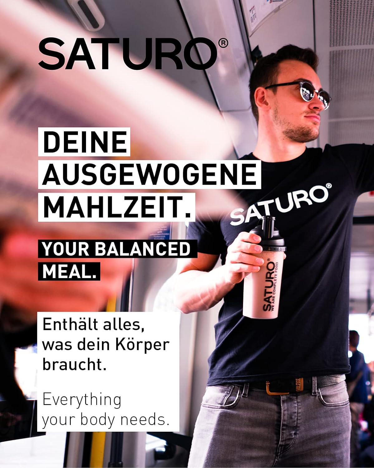 Saturo Sostituto del Pasto Vegano Vaniglia 1,4 kg - immagine 2