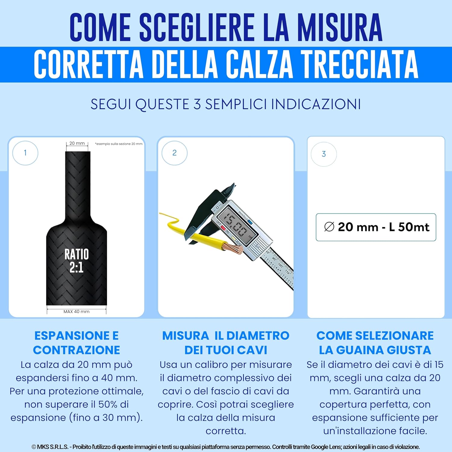 Marketconnect® Guaina Cavi Espandibile Ø 4mm L 200mt, Nero - immagine 7