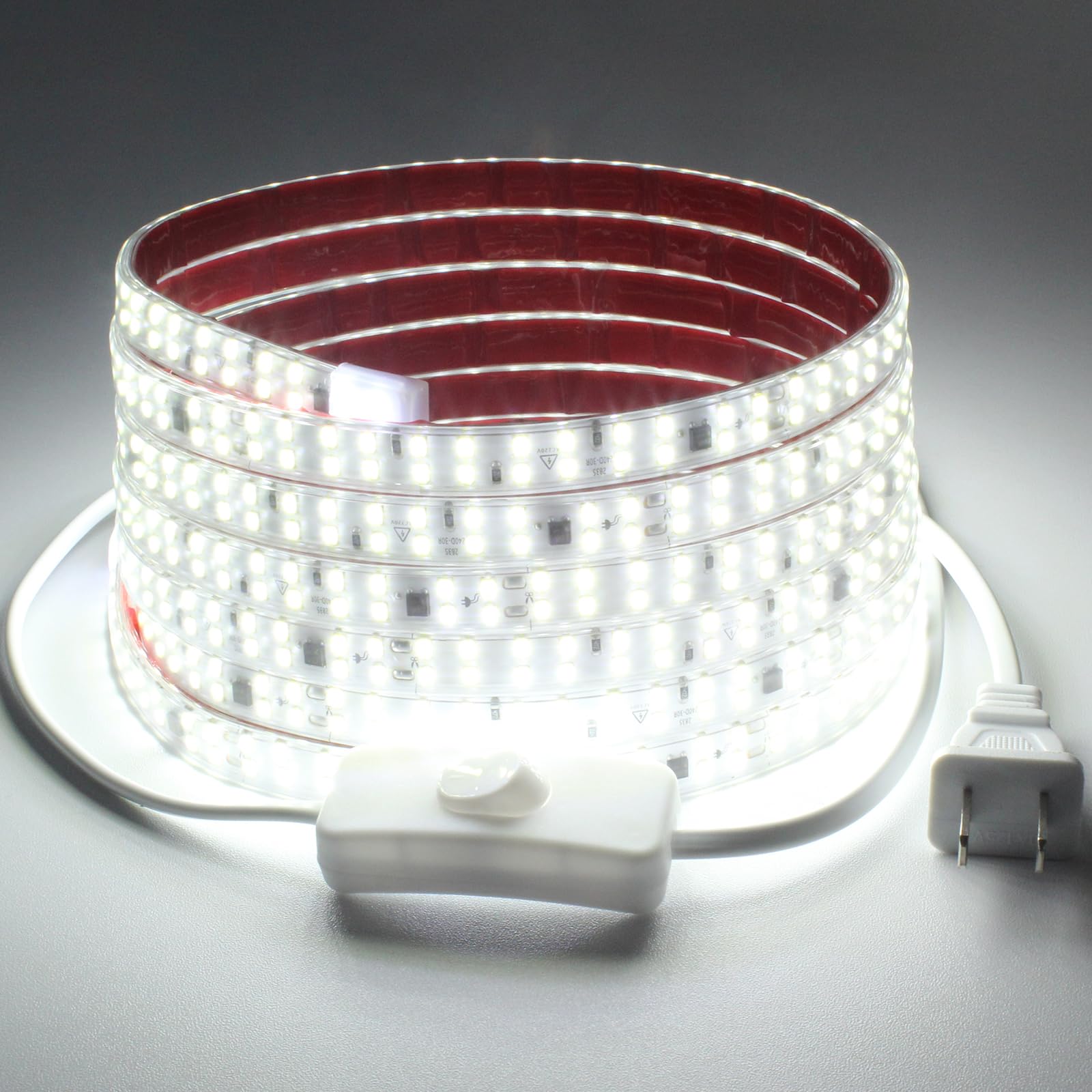 Pcning Strip LED SMD 2835 240 LED/M 220V 5 Metri