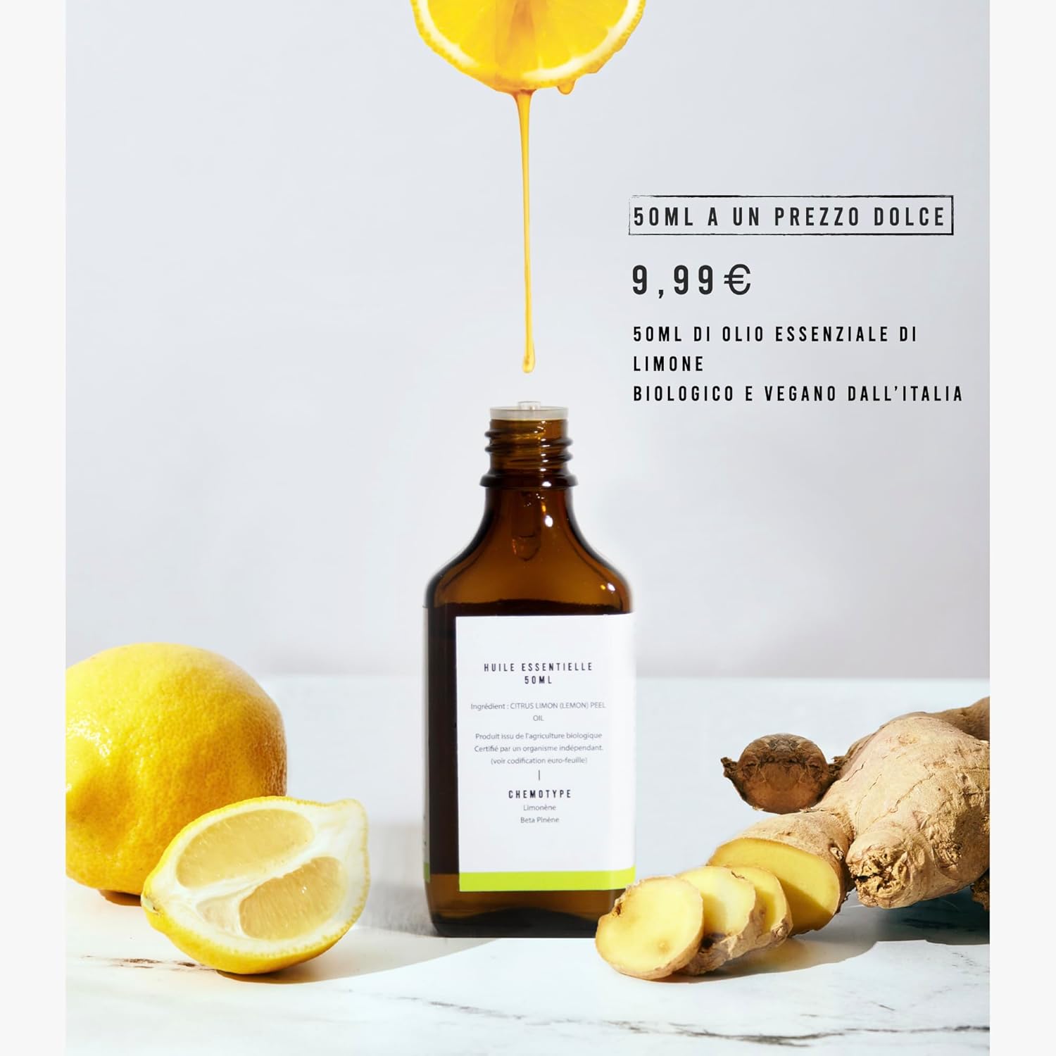Olio Essenziale di Limone BIO 50ml - Grado Alimentare - immagine 2