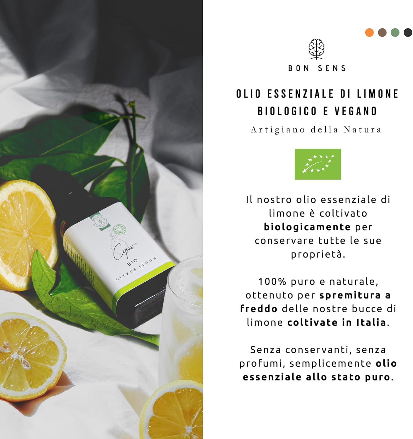 Olio Essenziale di Limone BIO 50ml - Grado Alimentare - immagine 3