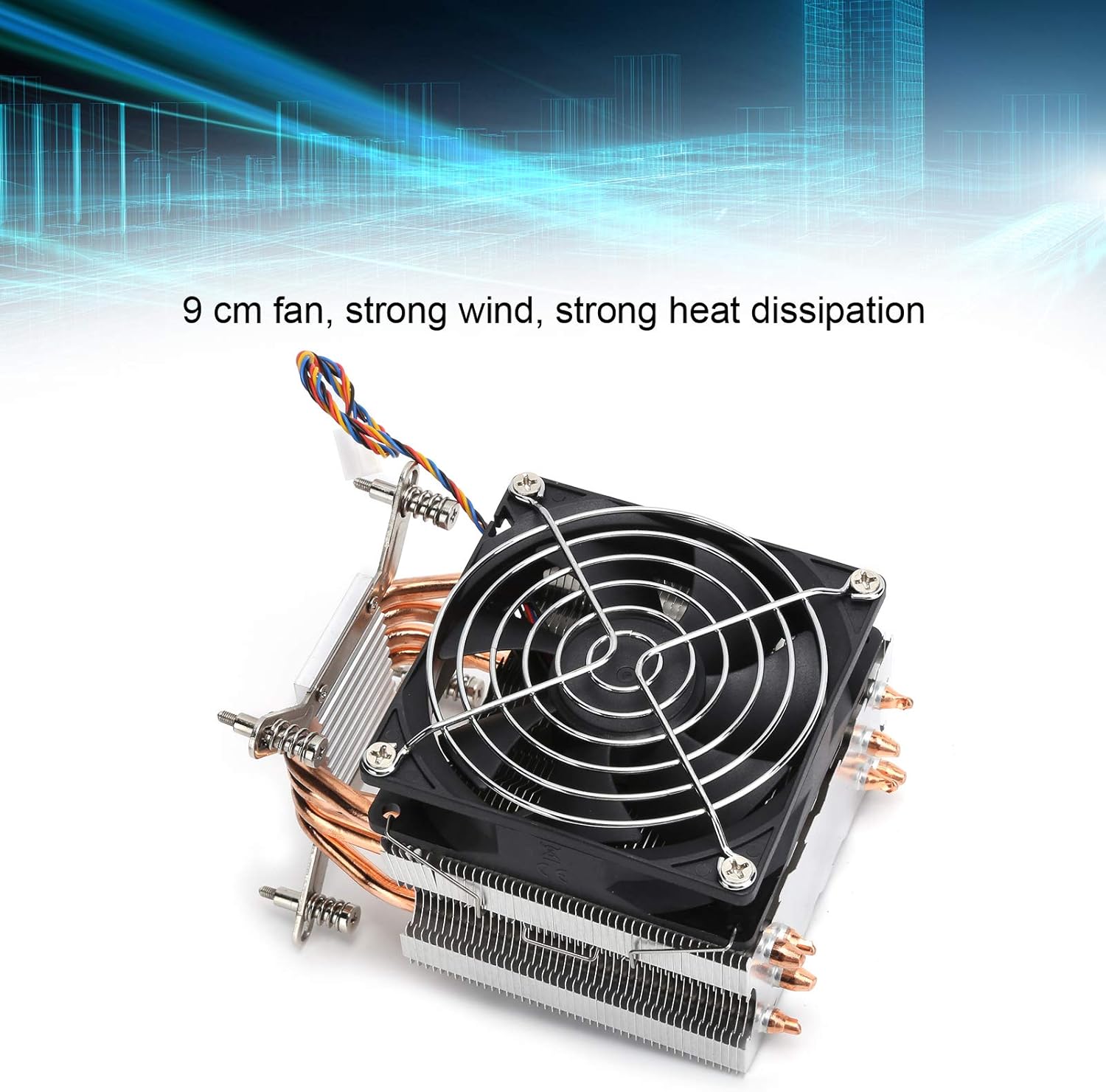 Dissipatore CPU con ventola di raffreddamento e 4 tubi in rame - immagine 3