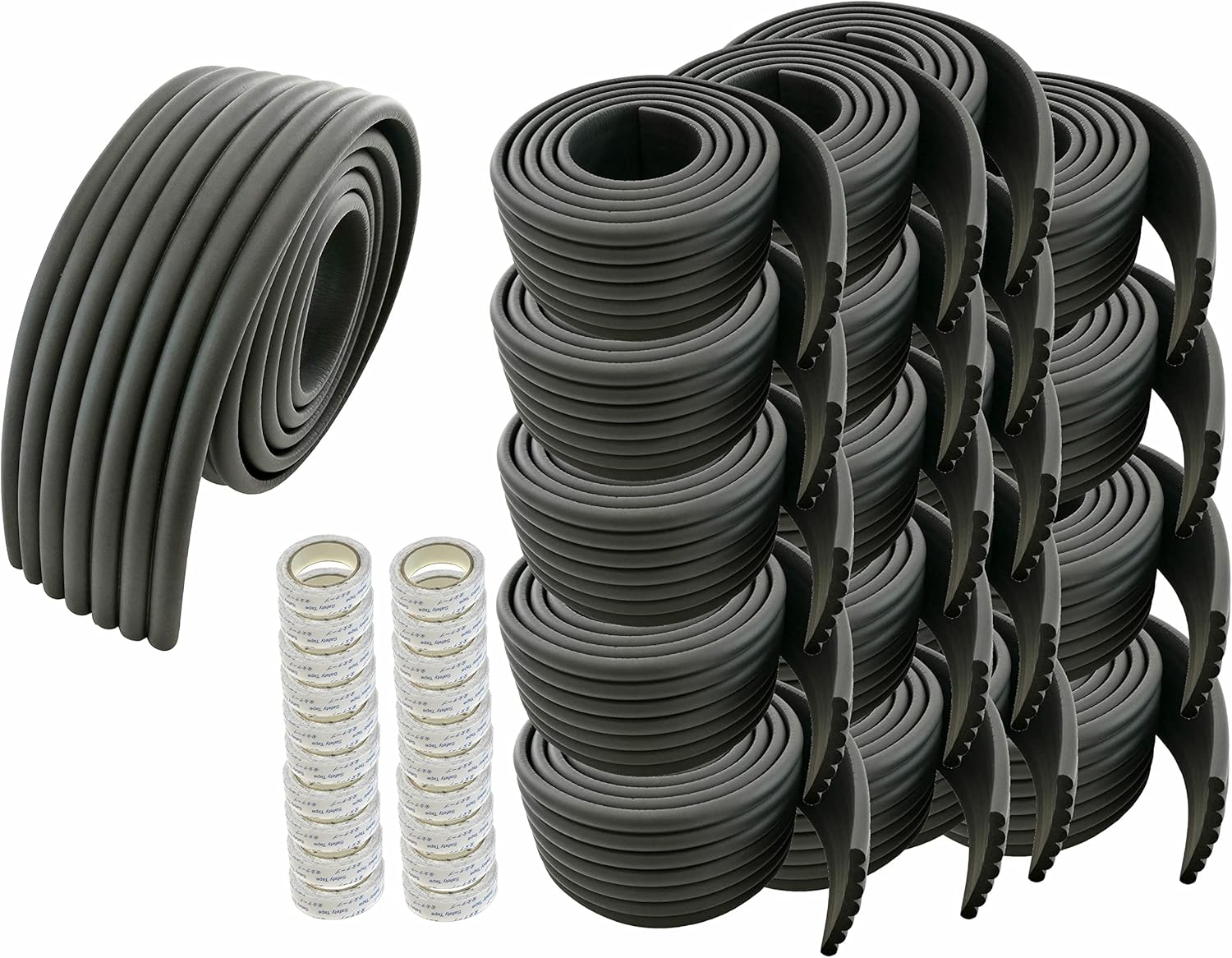 Himry Rotolo di Schiuma Antichoc 4000cm x 80mm, Nero - immagine 1