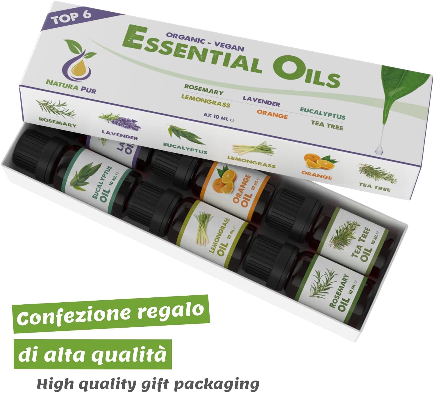 Set di oli essenziali biologici e puri - immagine 2