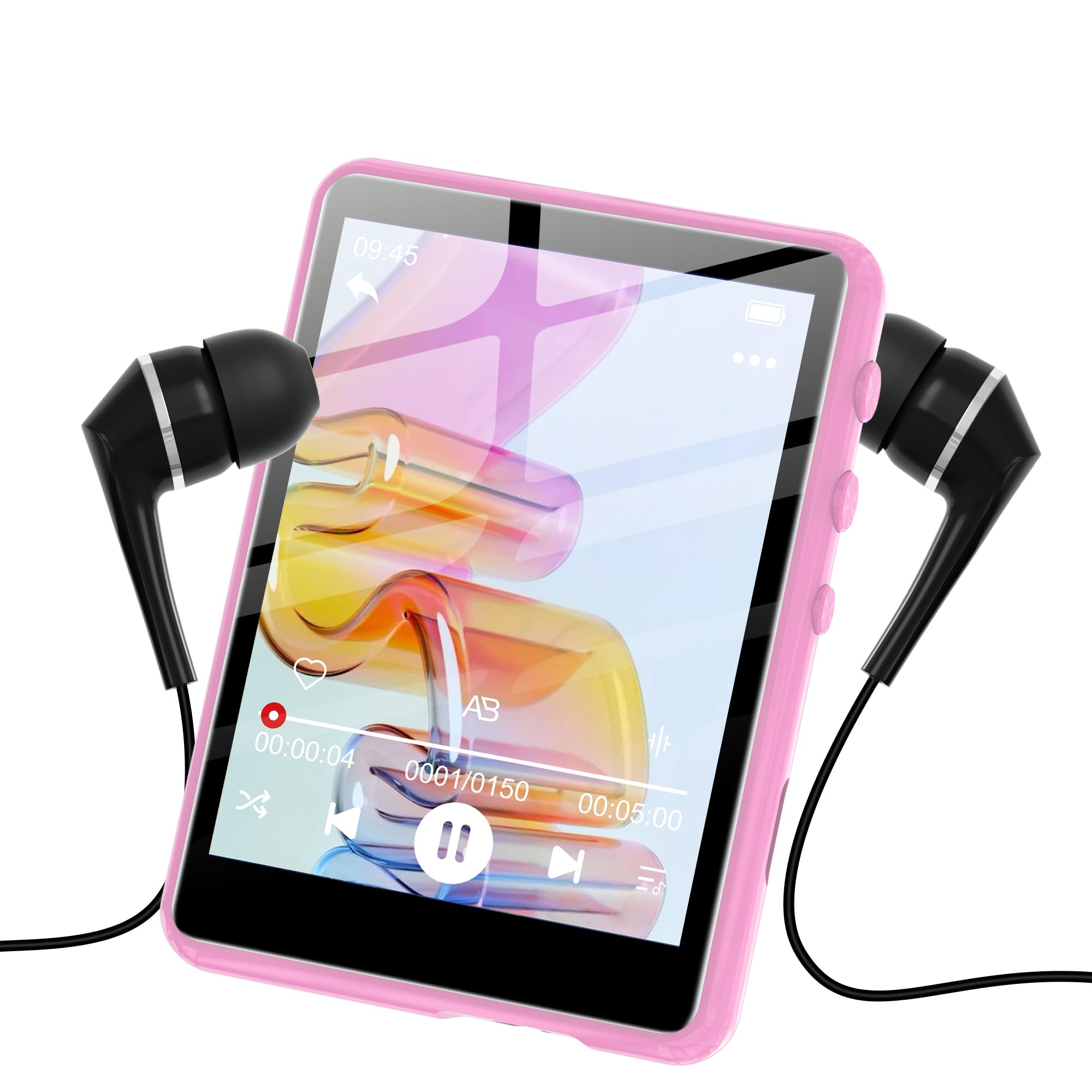 Swofy Lettore MP3 128GB con Bluetooth 5.3, Rosa