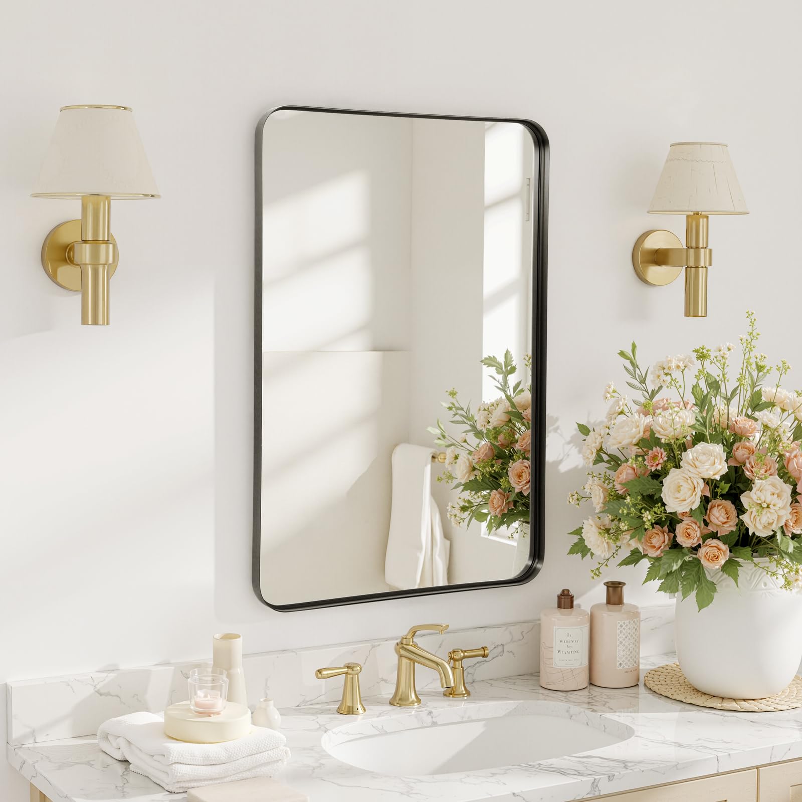 Reflix Specchio da Parete 50x75cm, Nero