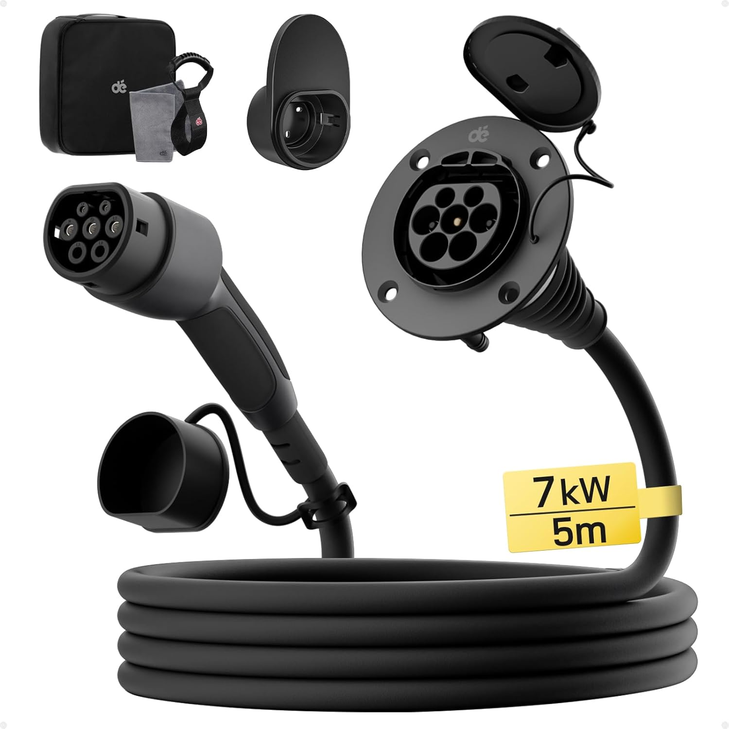 Prolunga Cavo Ricarica Auto Elettrica Tipo 2 [5m] - immagine 1