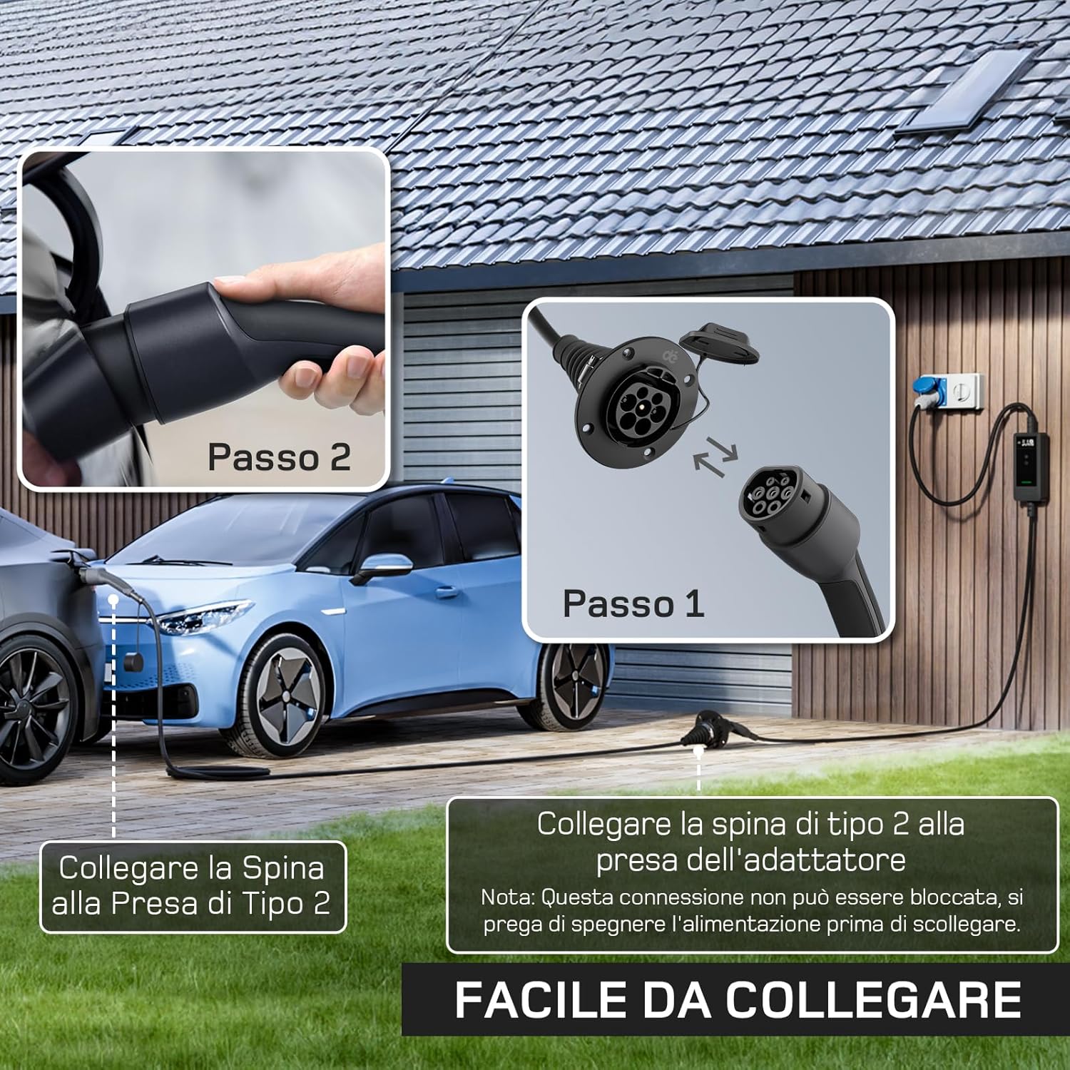 Prolunga Cavo Ricarica Auto Elettrica Tipo 2 [5m] - immagine 4