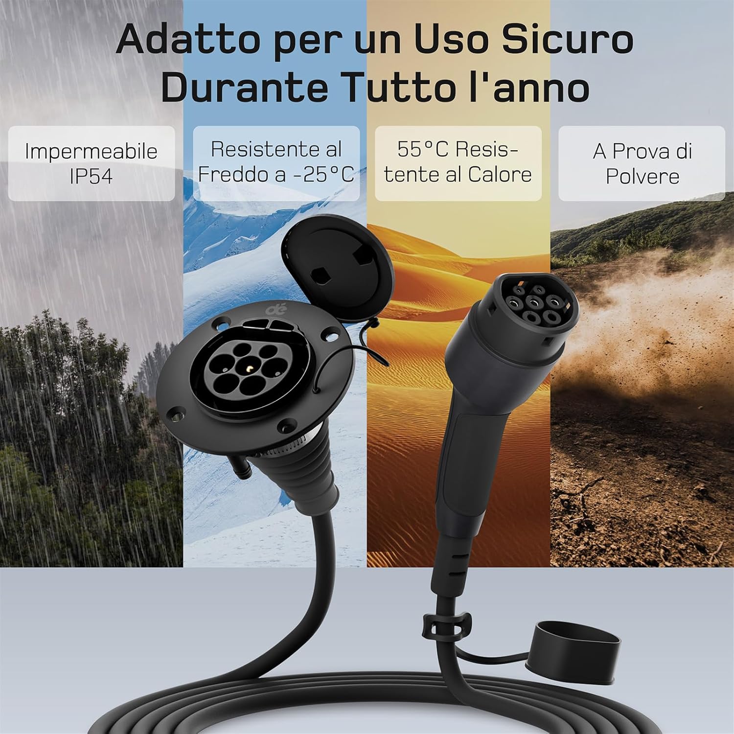 Prolunga Cavo Ricarica Auto Elettrica Tipo 2 [5m] - immagine 5