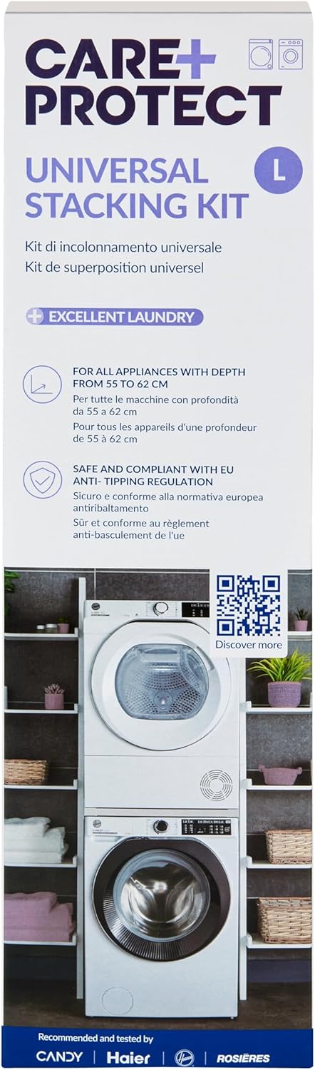 Care + Protect Kit Impilamento Universale per Lavatrice/Asciugatrice - immagine 1