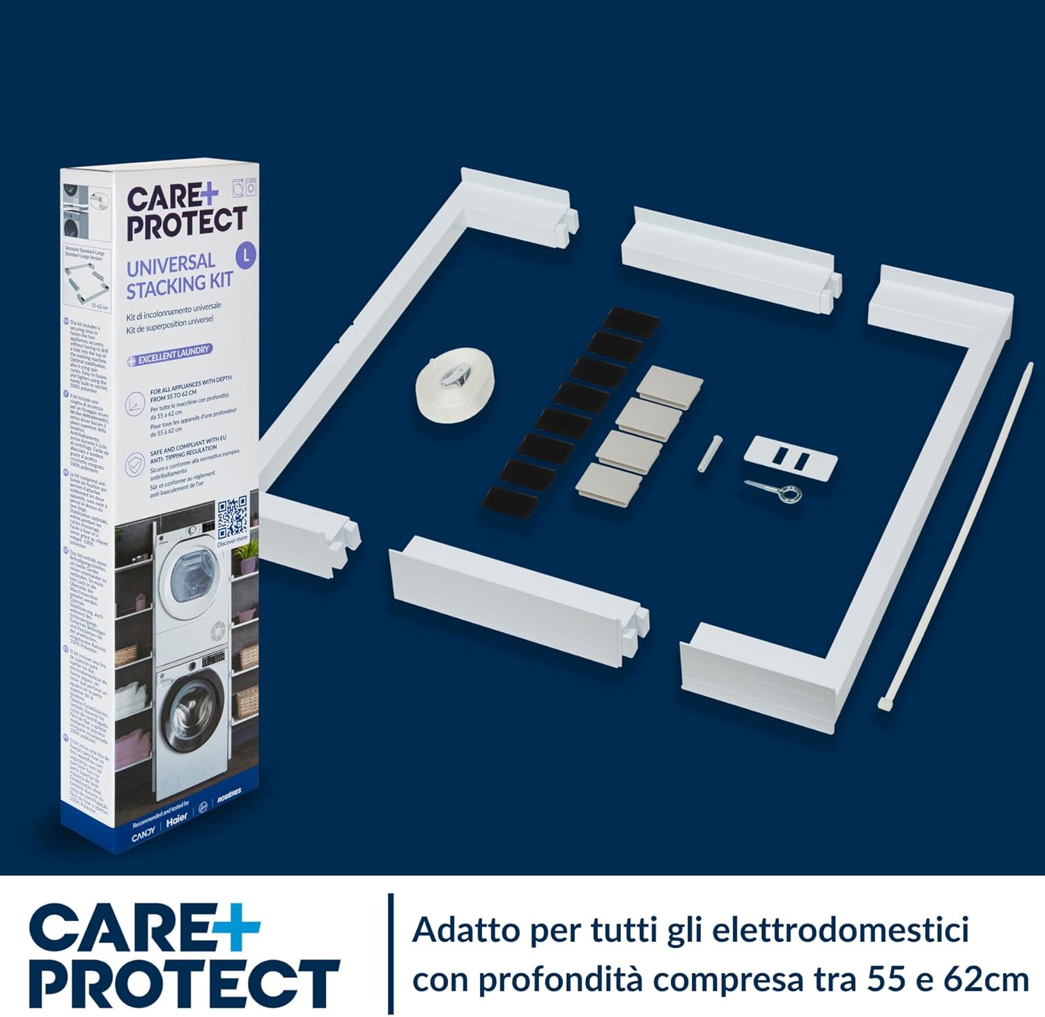 Care + Protect Kit Impilamento Universale per Lavatrice/Asciugatrice - immagine 3