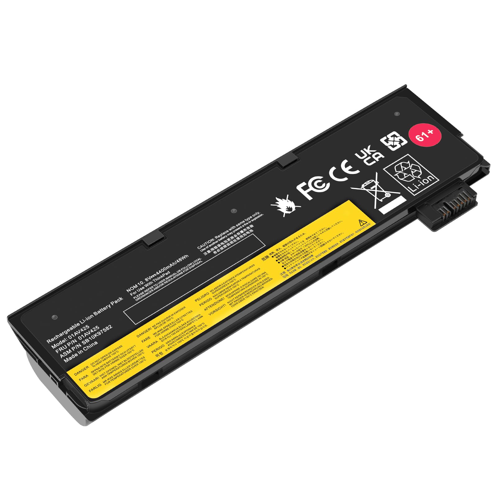 Asuncell Batteria 10.8V/48Wh per Lenovo ThinkPad