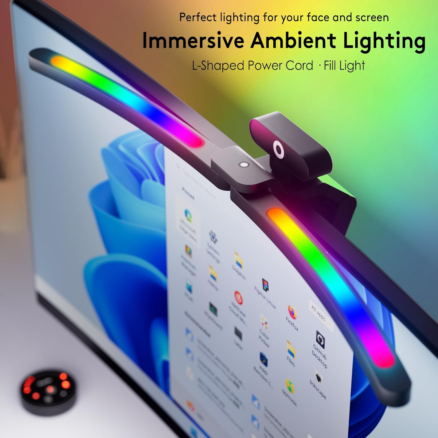 Quntis Lampada Monitor Curvo 66CM con Telecomando - immagine 7