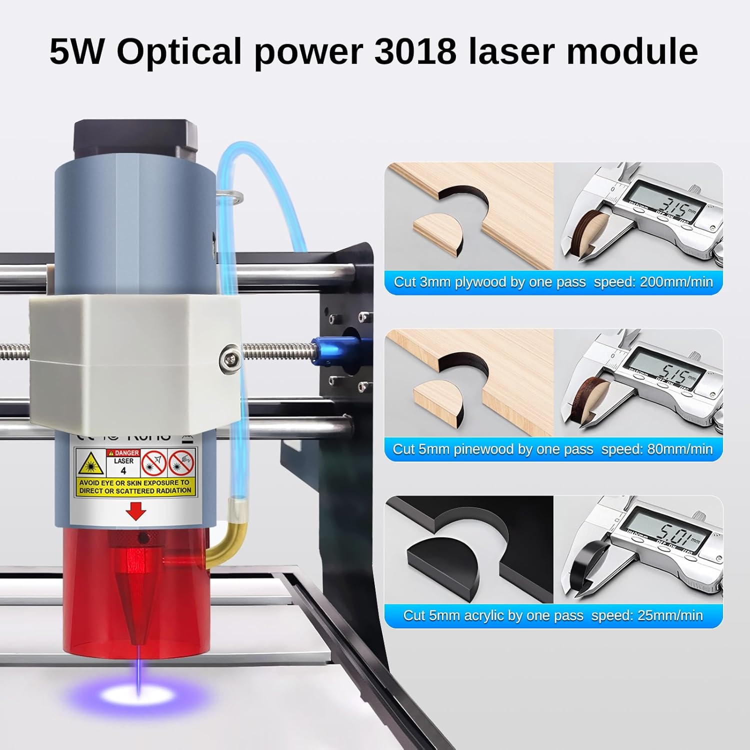 LASER TREE Kit Modulo Laser CNC 3018 da 5W - immagine 3