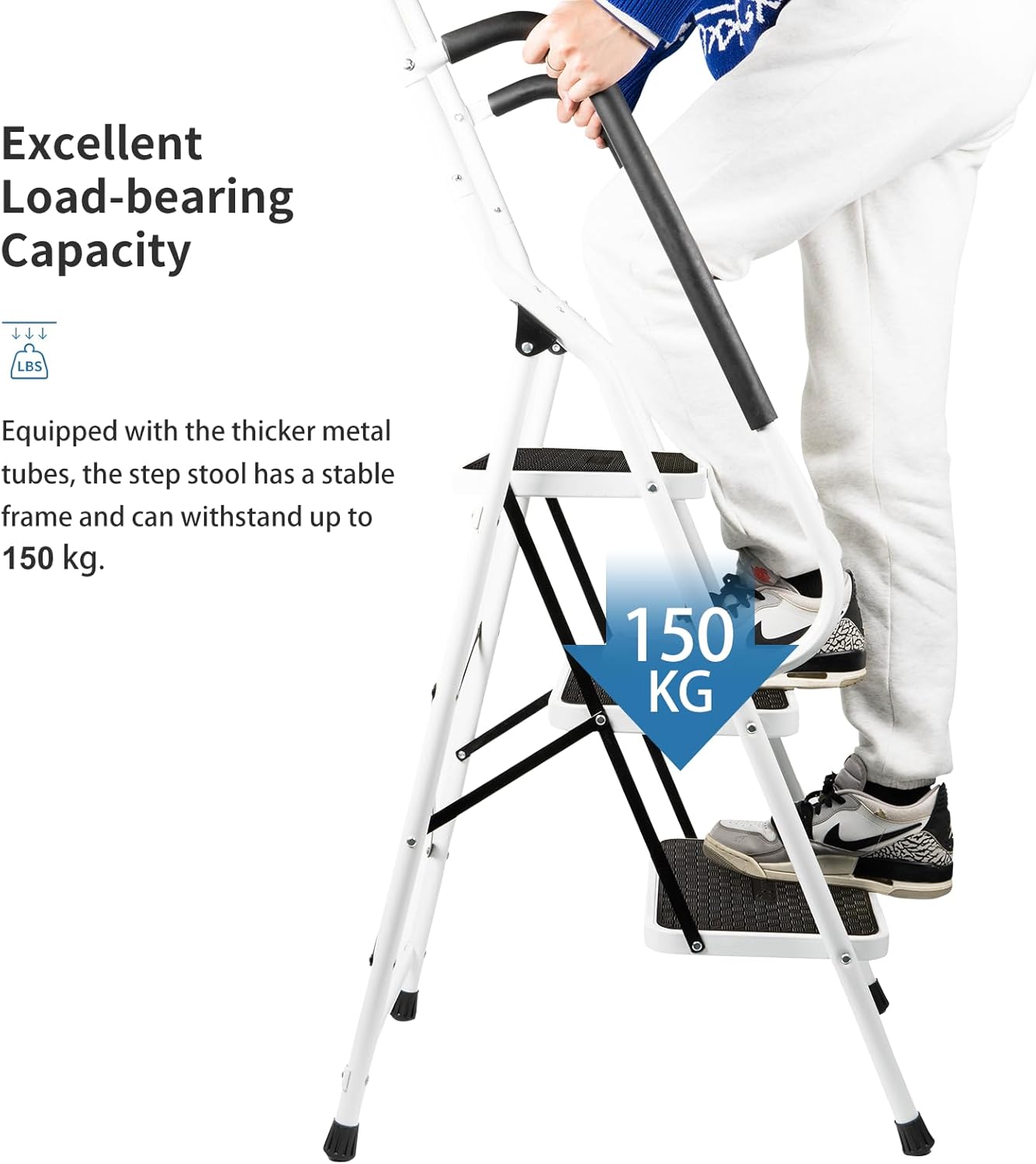 Dawnyield Scaletta a 3 Gradini Pieghevole Antiscivolo - immagine 4