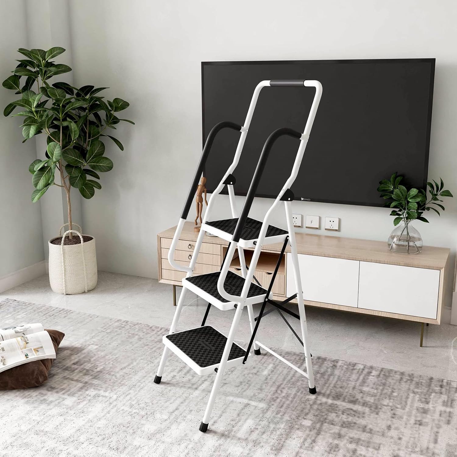 Dawnyield Scaletta a 3 Gradini Pieghevole Antiscivolo - immagine 7