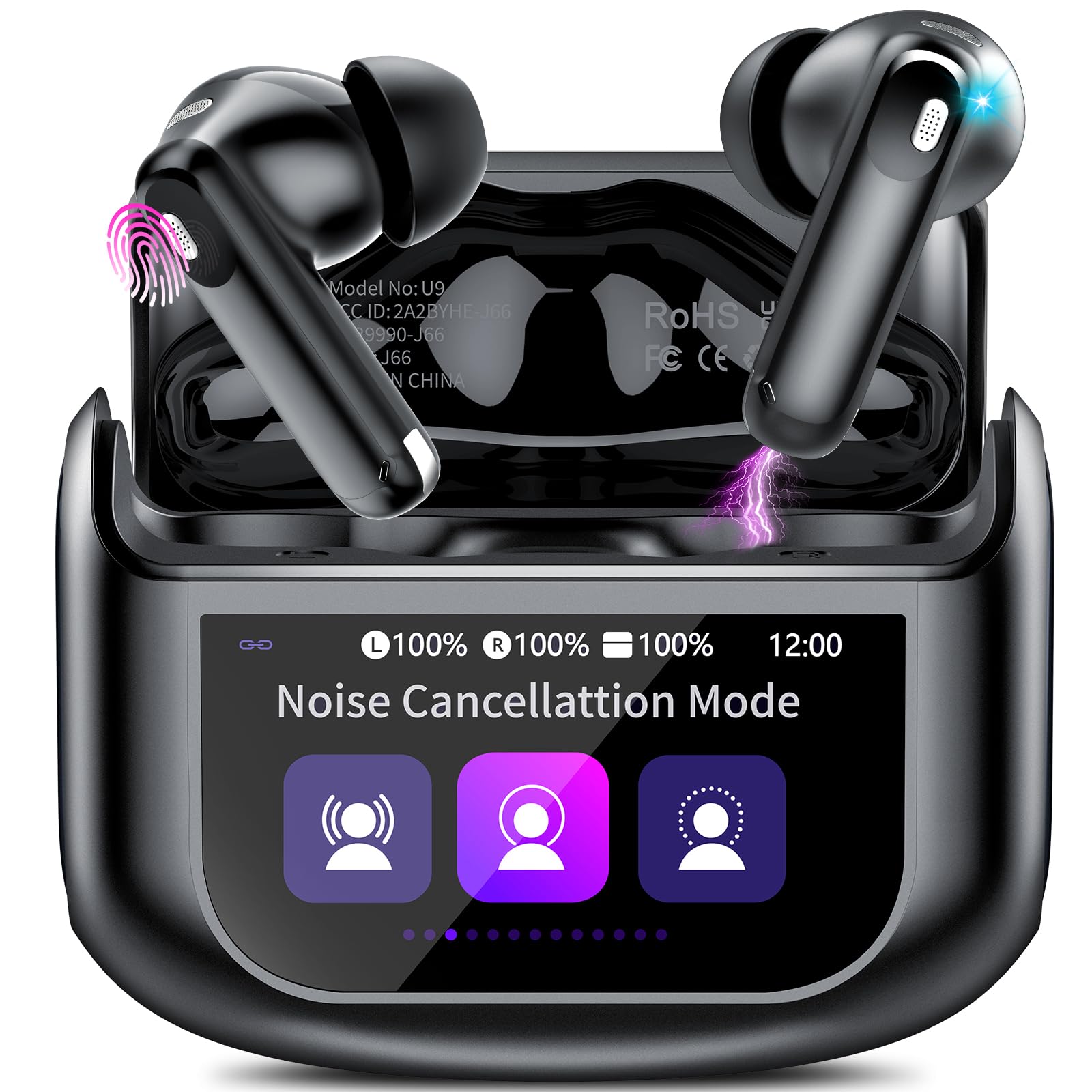 Cuffie Bluetooth 5.4 con ANC/ENC e Touch Screen