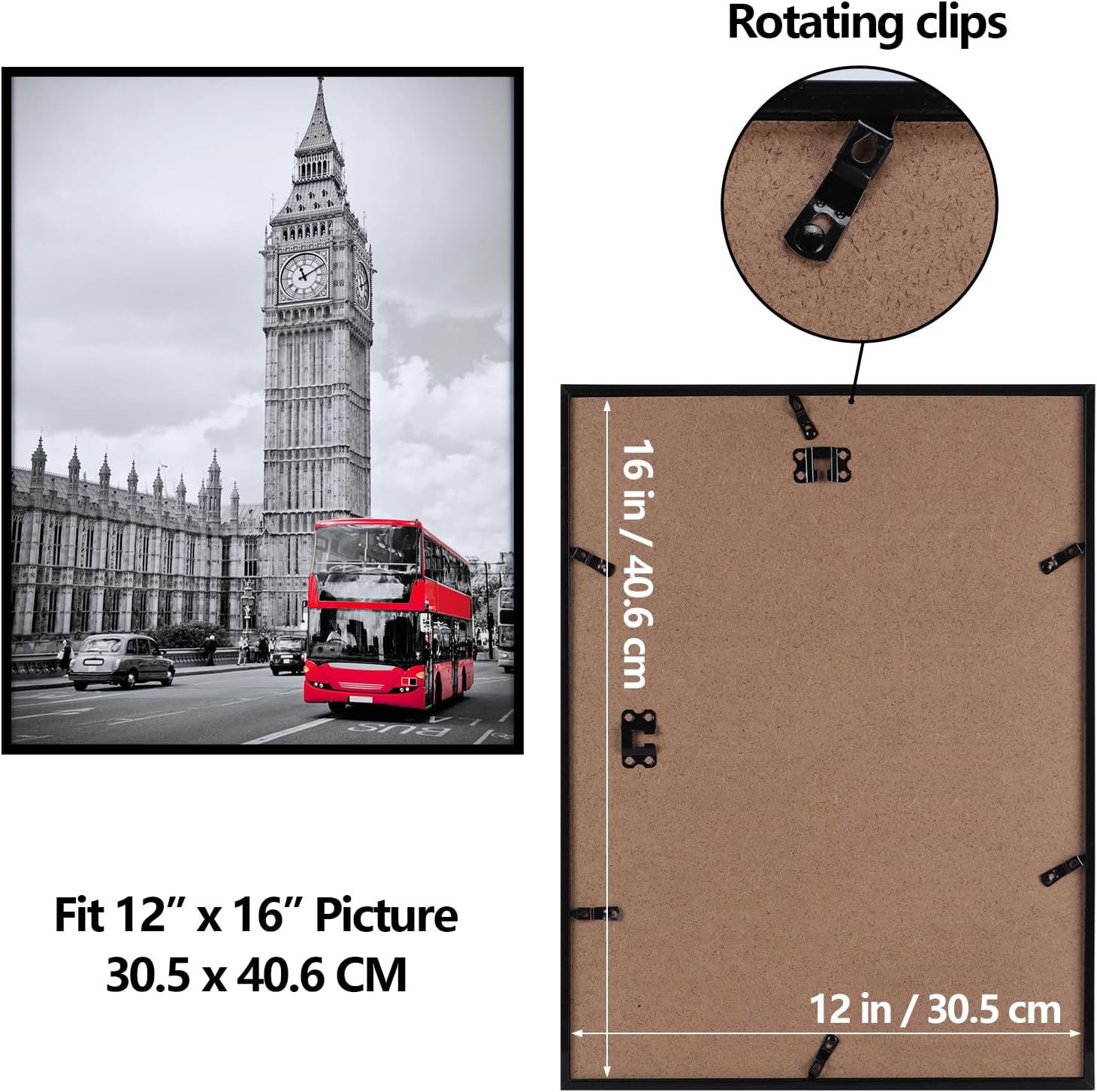 Giftgarden Cornice Nera in PVC 30x40 - immagine 2