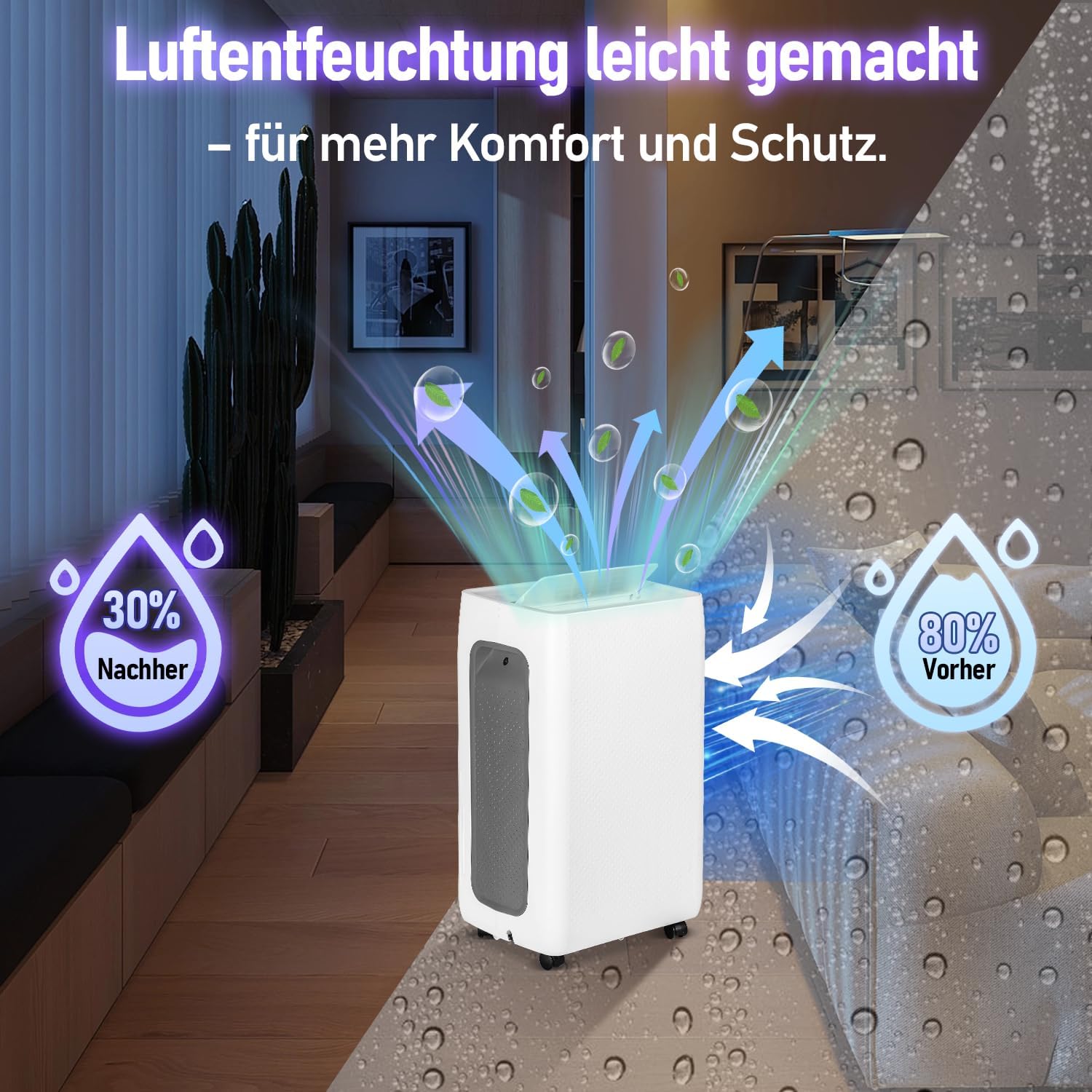 Deumidificatore 26L/24h con Display LED - immagine 3