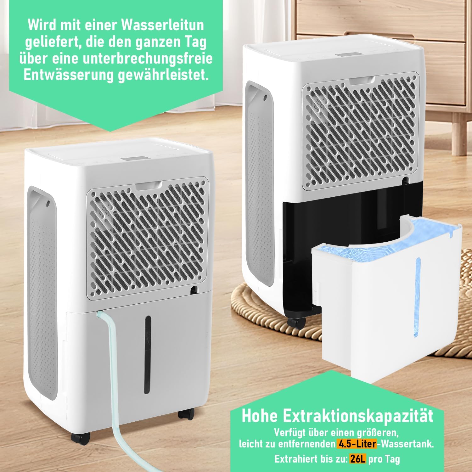 Deumidificatore 26L/24h con Display LED - immagine 6