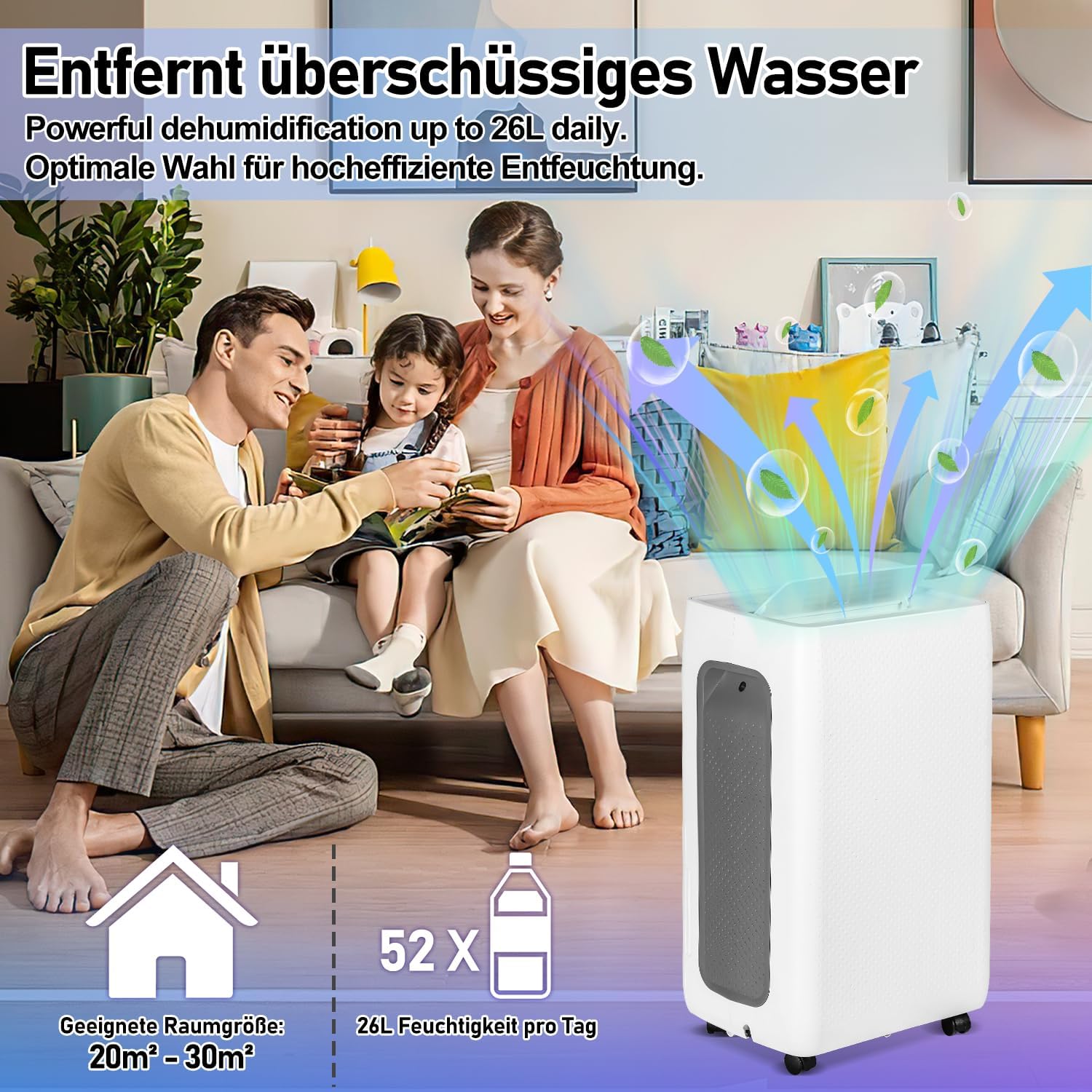 Deumidificatore 26L/24h con Display LED - immagine 7