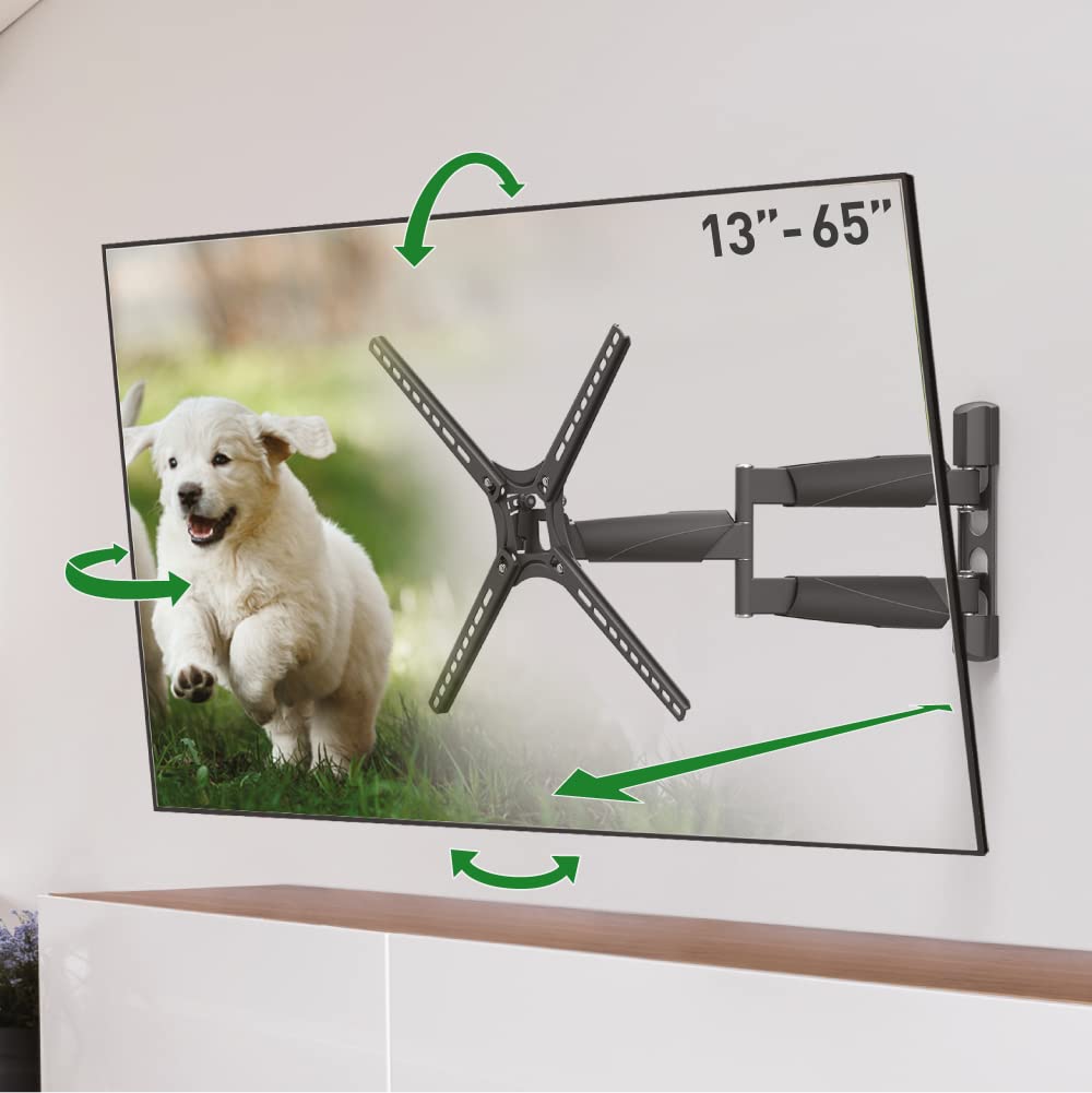 Barkan Supporto TV da Parete 53,5cm Orientabile/Inclinabile