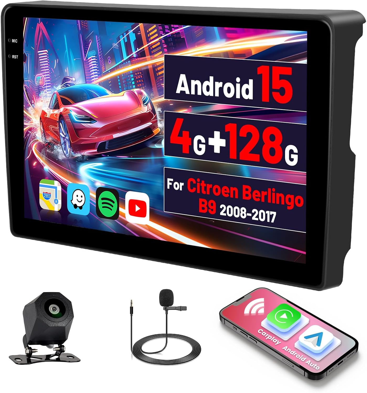 Inefala Autoradio Android 15 per Citroen Berlingo - immagine 1