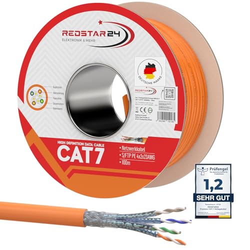 Redstar24 CAT 7 Cavo di Rete Ethernet 100m