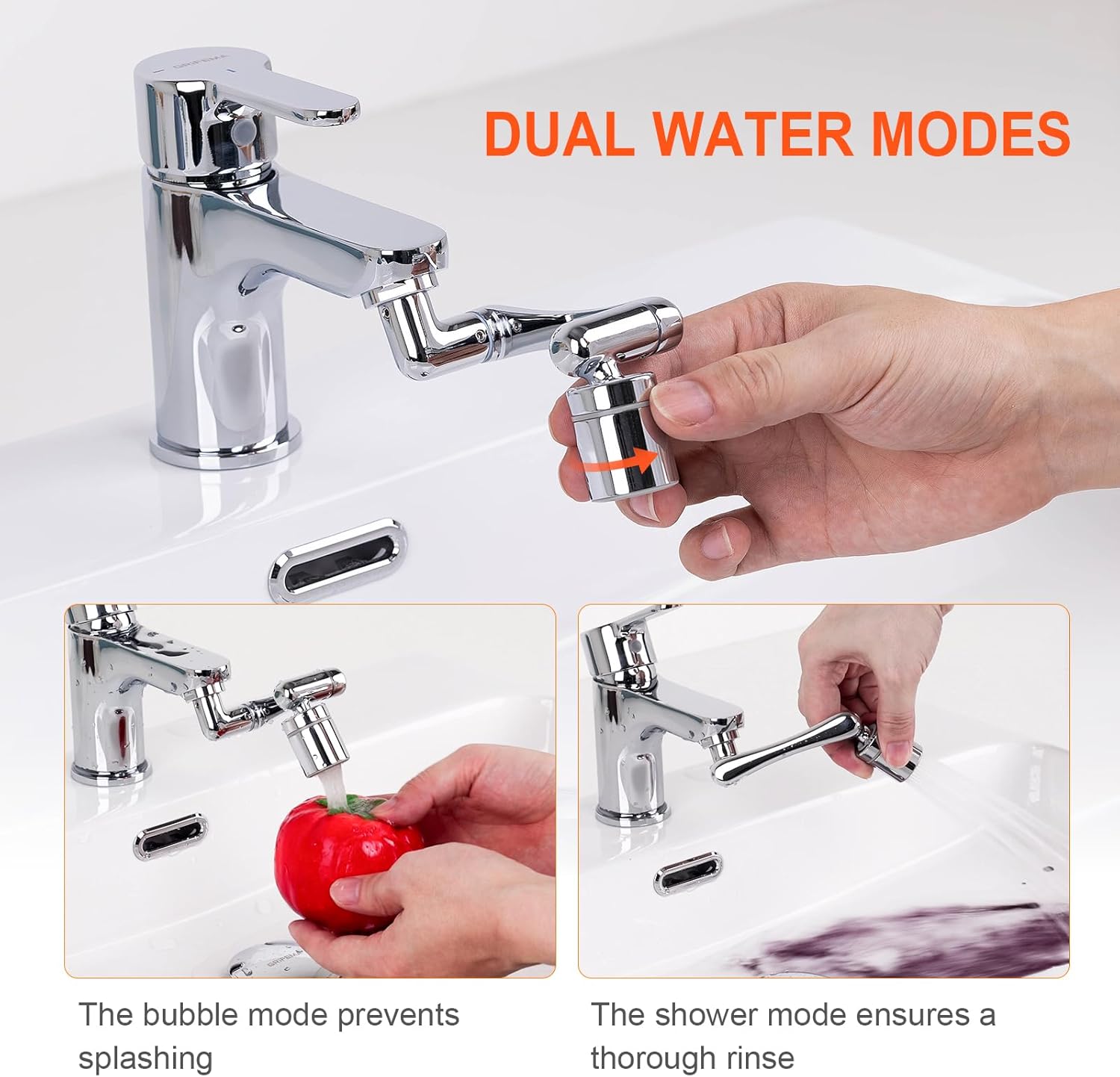 Ibergrif Prolunga Rubinetto Cucina Bagno Rotante 1440 Gradi - immagine 4