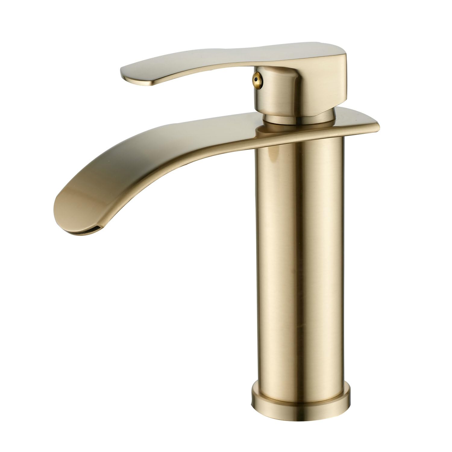 Beelee Rubinetto Monoforo a Cascata G3/8", Oro Spazzolato