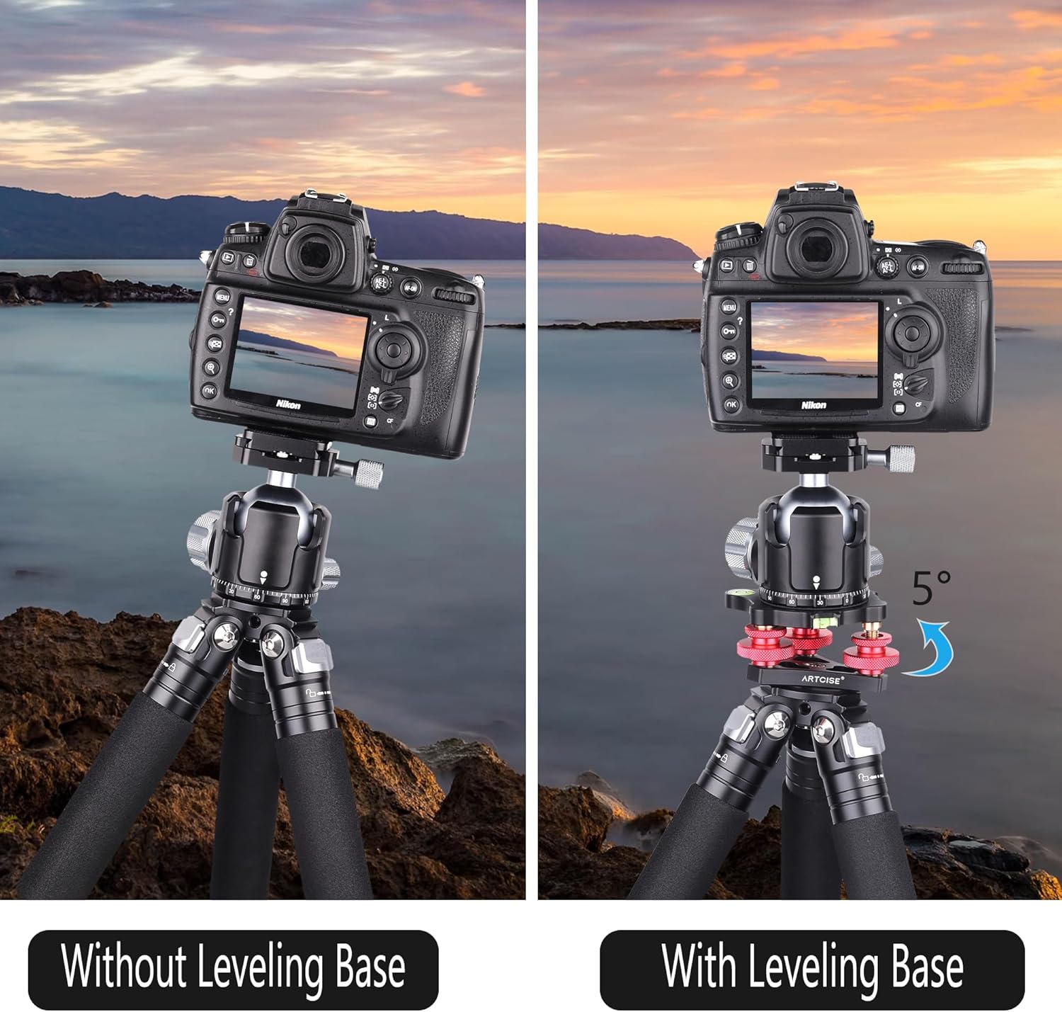 Artcise Base Livellamento Treppiede 3 Assi Lega Alluminio - immagine 5